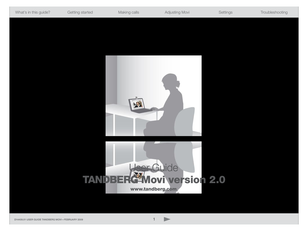 TOA Electronics manual User Guide, TANDBERG Movi version, D14409.01 USER GUIDE TANDBERG MOVI-FEBRUARY 